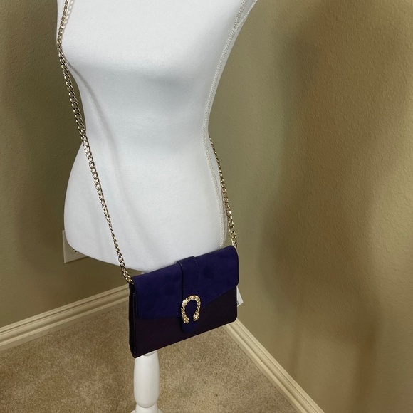 NWT Purple Suede Big Buddha Crossbody purse - Picture 2 of 5